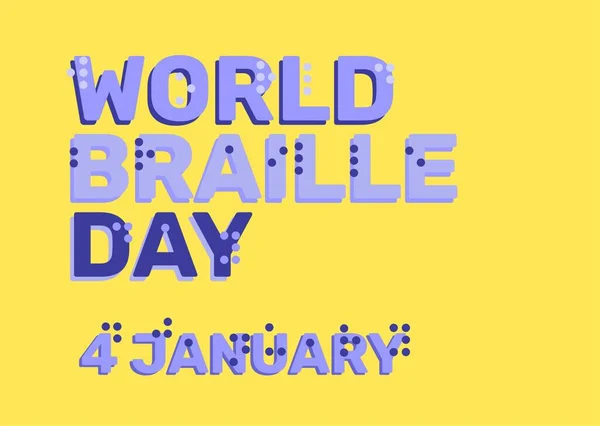 Παγκόσμια Ημέρα Braille Εκστρατεία Κοινωνική Εκδήλωση Έννοια Σχεδιασμός Για Τυφλούς — Διανυσματικό Αρχείο