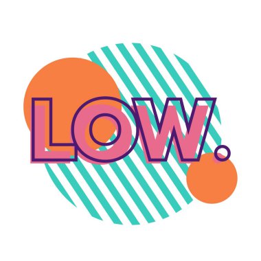 düşük kelime estetik logotip modern retro metin tasarımı grafik vektör illüstrasyonu