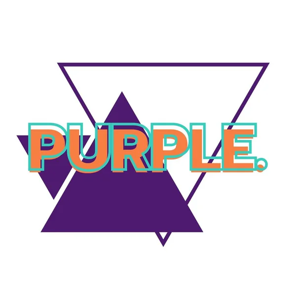 バイオレット紫色の単語の審美的なロゴタイプ現代のレトロテキストデザイングラフィックベクトルイラスト — ストックベクタ