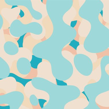 mavi krem rengi sıvı sanat soyut arka plan konsept tasarım vektör çizimi