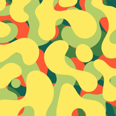 sarı kırmızı renk sıvı sanat soyut arkaplan tasarım vektör çizimi