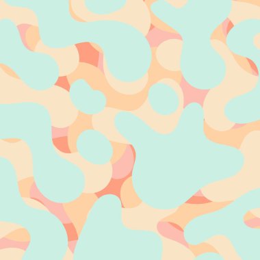 mavi kahverengi pastel renk sıvı sanat soyut arkaplan tasarım vektör çizimi