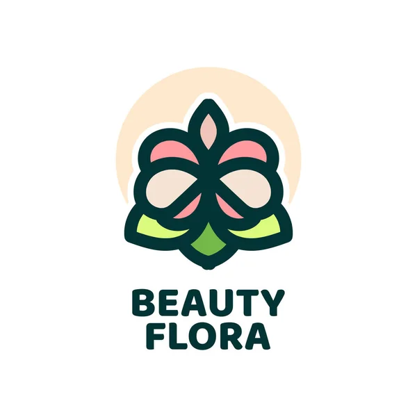 Schönheit Flora Blume Natur Logo Konzept Design Illustration — Stockvektor