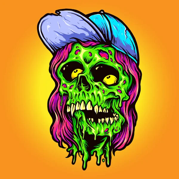 Cool Man Monster Zombie Vector Illustration Your Work Logo Mascot — 스톡 벡터