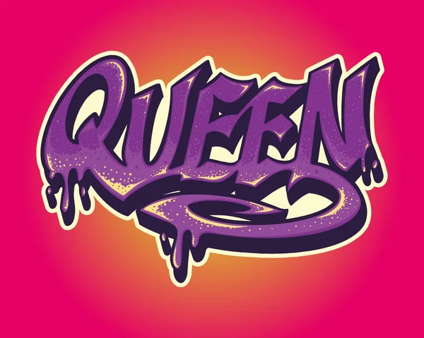 Queen Style Graffiti Hip Hop Characters Vector Illustrations Your Work — Stockový vektor