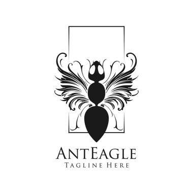 İş logonuz için klasik lüks karınca logosu siluet vektör çizimleri, ticari tişörtler, çıkartmalar ve etiket tasarımları, poster, tebrik kartları reklam şirketi veya markalar için