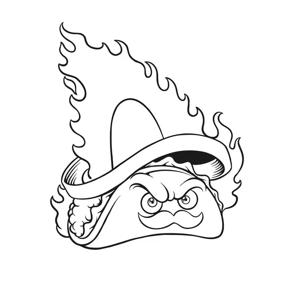 Süße Und Pikante Mexikanische Tacos Silhouette Vektor Illustrationen Für Ihre — Stockvektor