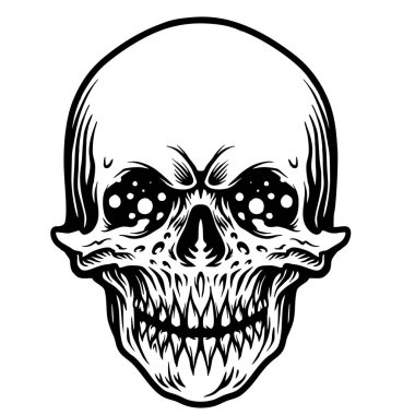 Anatomy Human Skull Silhouette Logo Vector illustrations for your work Logo, mascot merchandise t-shirt, stickers and Label designs, poster, greeting cards advertising business company or brands.