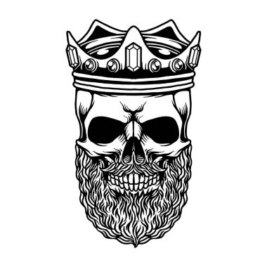 King Skull Clipart Silhouette vector illustrations for your work logo, merchandise t-shirt, stickers and label designs, poster, greeting cards advertising business company or brands