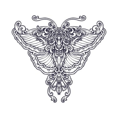 İş logonuz için lüks kelebek süslemeleri tek renkli vektör çizimleri, ticari tişörtler, çıkartmalar ve etiket tasarımları, poster, tebrik kartları reklam şirketleri veya markalar