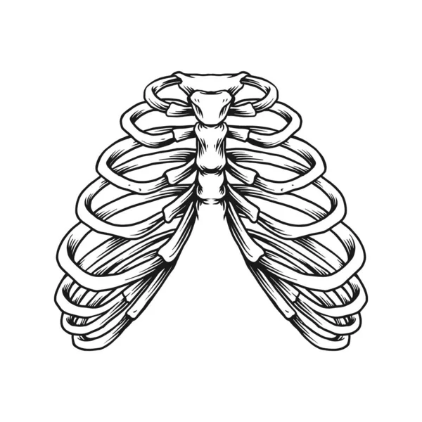 Риб Яче Листя Куріння Монохромні Векторні Ілюстрації Вашого Логотипу Роботи — стоковий вектор