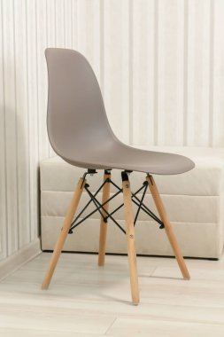 Modern minimalist tasarım plastik kahverengi sandalye