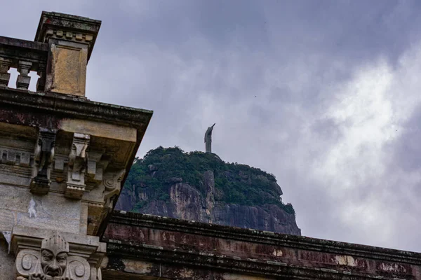 Rio Janeiro Brazilië Circa 2021 Christus Verlosser Cristo Redentor Een — Stockfoto