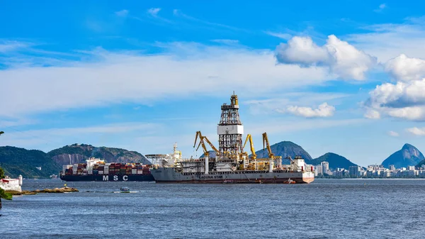 Guanabara Bay Rio Janeiro Brasile Circa 2021 Piattaforma Esplorazione Dell — Foto Stock