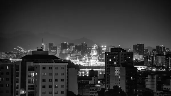 Нитеруа Рио Жанейро Бразилия Circa 2021 Фотографии Ночного Городского Пейзажа — стоковое фото