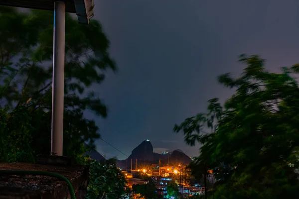Niteroi Rio Janeiro Brazylia Circa 2021 Zapis Fotograficzny Nocnego Krajobrazu — Zdjęcie stockowe