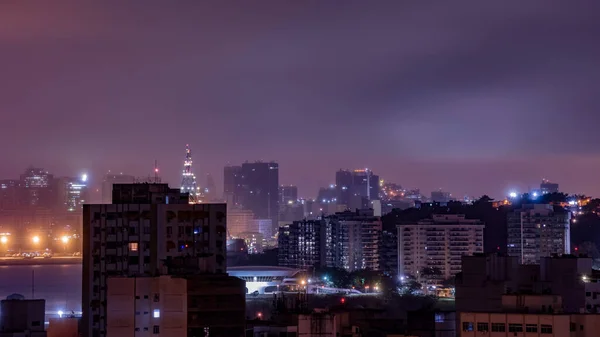 Niteroi Rio Janeiro Brazylia Circa 2021 Zapis Fotograficzny Nocnego Krajobrazu — Zdjęcie stockowe