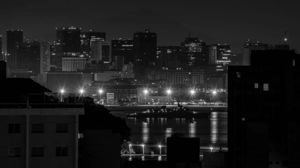 Niteroi Rio Janeiro Brazylia Circa 2021 Zapis Fotograficzny Nocnego Krajobrazu — Zdjęcie stockowe