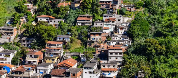 Favela Néven Ismert Közösségek Olyan Városi Területek Amelyeket Bizonytalan Lakások — Stock Fotó