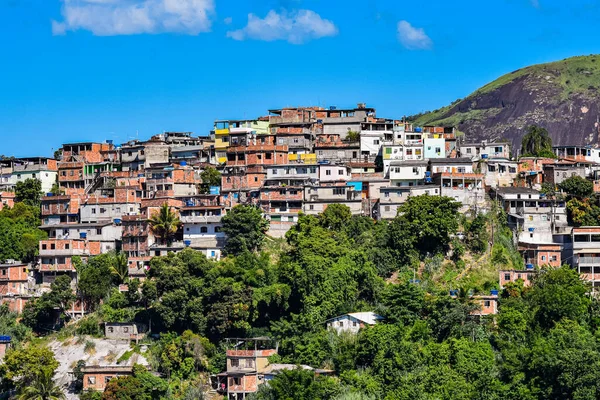 Favela Néven Ismert Közösségek Olyan Városi Területek Amelyeket Bizonytalan Lakások — Stock Fotó