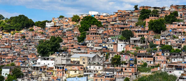 Społeczności Znane Jako Favela Obszary Miejskie Charakteryzujące Się Niestabilnymi Warunkami Obraz Stockowy
