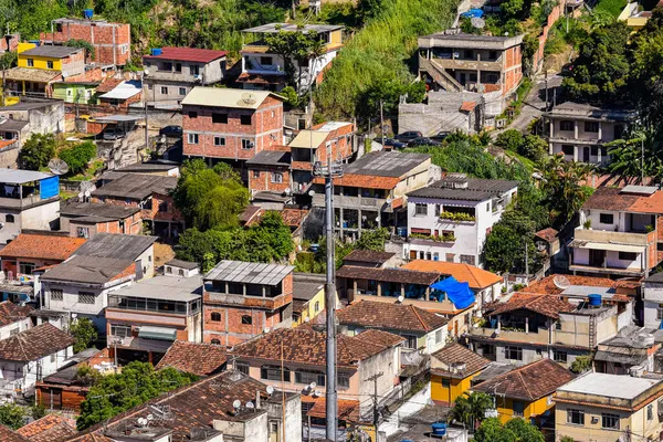 Favela Néven Ismert Közösségek Olyan Városi Területek Amelyeket Bizonytalan Lakások — Stock Fotó