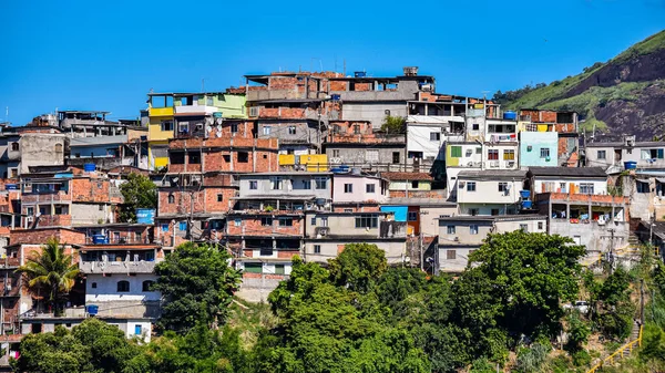 Favela Néven Ismert Közösségek Olyan Városi Területek Amelyeket Bizonytalan Lakások — Stock Fotó