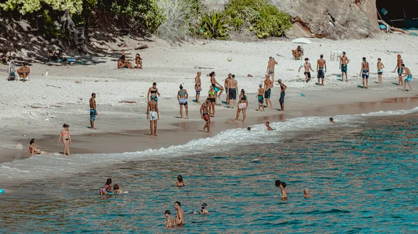 Rio Janeiro Brasile Circa 2021 Regione Costiera Spiaggia Oceanica Durante — Foto Stock