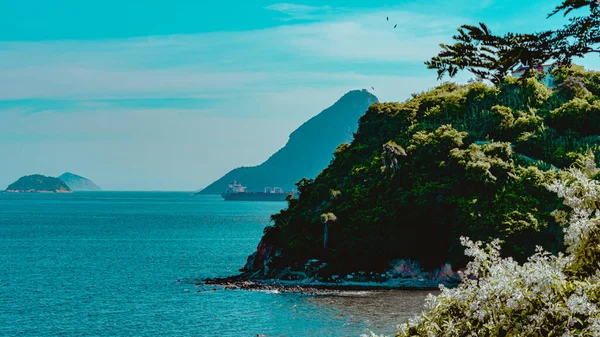 Rio Janeiro Brazília Circa 2021 Óceán Part Menti Régiója Napközben — Stock Fotó