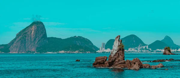 Rio Janeiro Brasile Circa 2021 Regione Costiera Spiaggia Oceanica Durante — Foto Stock