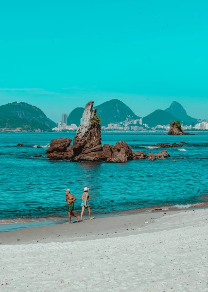 Rio Janeiro Brasile Circa 2021 Regione Costiera Spiaggia Oceanica Durante — Foto Stock