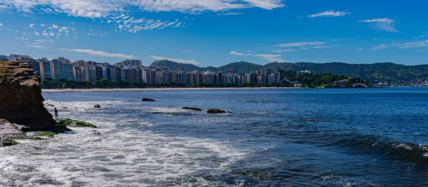 Rio Janeiro Brazílie Circa 2021 Pobřežní Oblast Oceánské Pláže Během — Stock fotografie