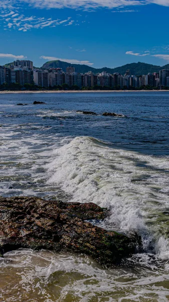 Río Janeiro Brasil Circa 2021 Región Costera Playa Oceánica Durante —  Fotos de Stock