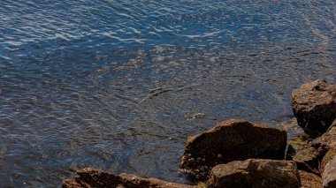 Rio de Janeiro, Brezilya - CIRCA 2021: Guanabara Körfezi manzarası, Rio de Janeiro, Güneydoğu Brezilya