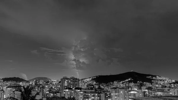 Прибытие Сильного Шторма Молнией Дождем Погодные Условия Типичны Бразильского Лета — стоковое фото