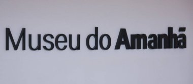 Rio de Janeiro, Brezilya - CIRCA 2021: Yarının Müzesi 'nin iç kısmı (Museu do Amanha), Rio Maua liman bölgesinde.