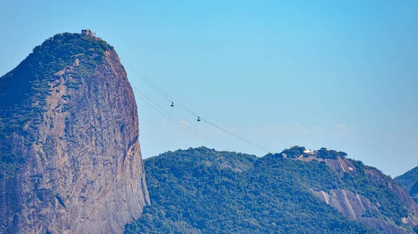 브라질의 리우데자네이루 Circa 2021 Image Sugarloe Mountain Pao Acucar Cable — 스톡 사진