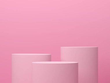 Soyut arkaplan, ürün gösterimi için podyum geometri şekilli sahneyi taklit et. 3B görüntüleme