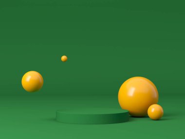 Soyut arkaplan, ürün gösterimi için podyum geometri şekilli sahneyi taklit et. 3B görüntüleme