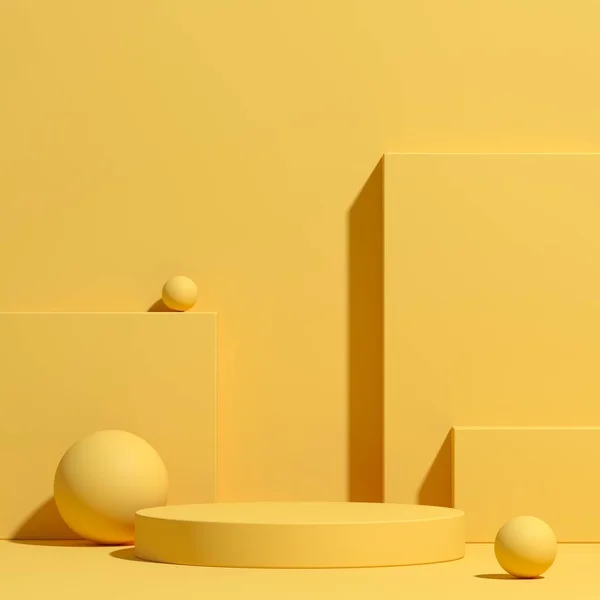 Fundo Abstrato Simular Cena Com Forma Geometria Pódio Para Exibição — Fotografia de Stock