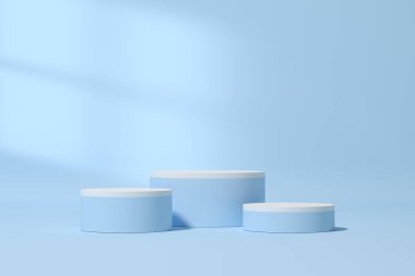 Arkaplan 3D sahne boş podyum, ürün görüntüleme en düşük biçim ve geometrik şekil nesne ile taklit edilir. 3d hazırlayıcı