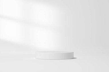 Arkaplan 3D sahne boş podyum, ürün görüntüleme en düşük biçim ve geometrik şekil nesne ile taklit edilir. 3d hazırlayıcı
