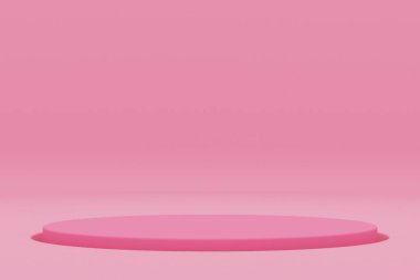 Arkaplan 3D sahne boş podyum, ürün görüntüleme en düşük biçim ve geometrik şekil nesne ile taklit edilir. 3d hazırlayıcı