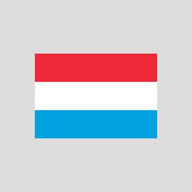 Lüksemburg renk çizgisi öğesi bayrağı. Web sayfası, mobil uygulama ve tanıtım için vektör ögesi. UI UX Arayüz tasarım ögesi.
