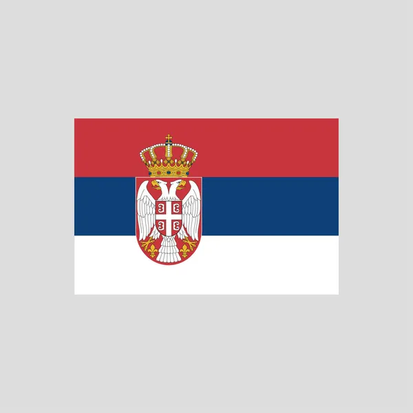 Vlag Van Servië Kleur Lijn Element Vectorelement Voor Webpagina Mobiele — Stockvector
