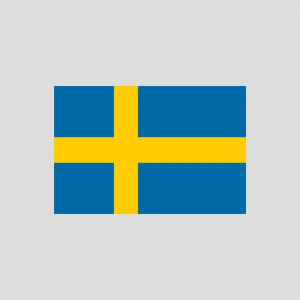 Bandeira Suécia Elemento Linha Cor Elemento Vetorial Para Página Web — Vetor de Stock