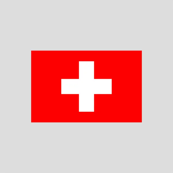 Bandeira Suíça Elemento Linha Cor Elemento Vetorial Para Página Web — Vetor de Stock