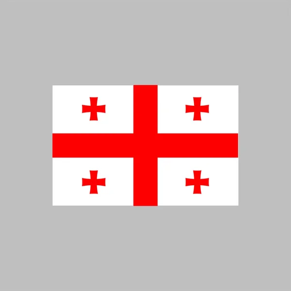 Flagge Von Georgia Farbe Linie Element Vektorelement Für Webseite Mobile — Stockvektor