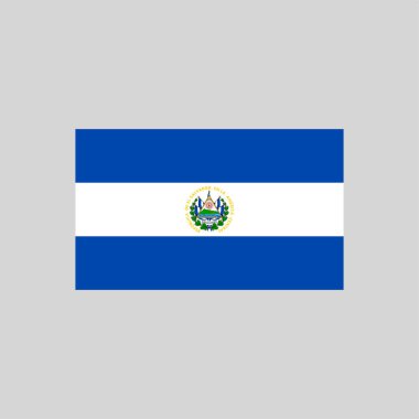 El Salvador 'un renkli bayrağı. Web sayfası, mobil uygulama ve tanıtım için vektör ögesi. UI UX Arayüz tasarım ögesi.