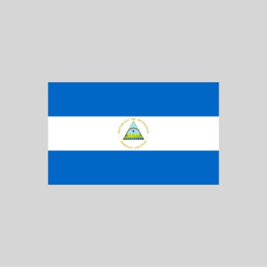 Nikaragua renk çizgisi elementinin bayrağı. Web sayfası, mobil uygulama ve tanıtım için vektör ögesi. UI UX Arayüz tasarım ögesi.